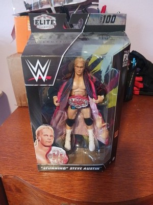 Stunning Steve Austin WWE Elite Series 100 Figure TV Title Belt Sealed MIP!