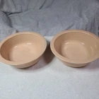 Fiesta Apricot  2 Large Serving Bowl Classic Rim 8.25" 40 oz RETIRED 1986-1998