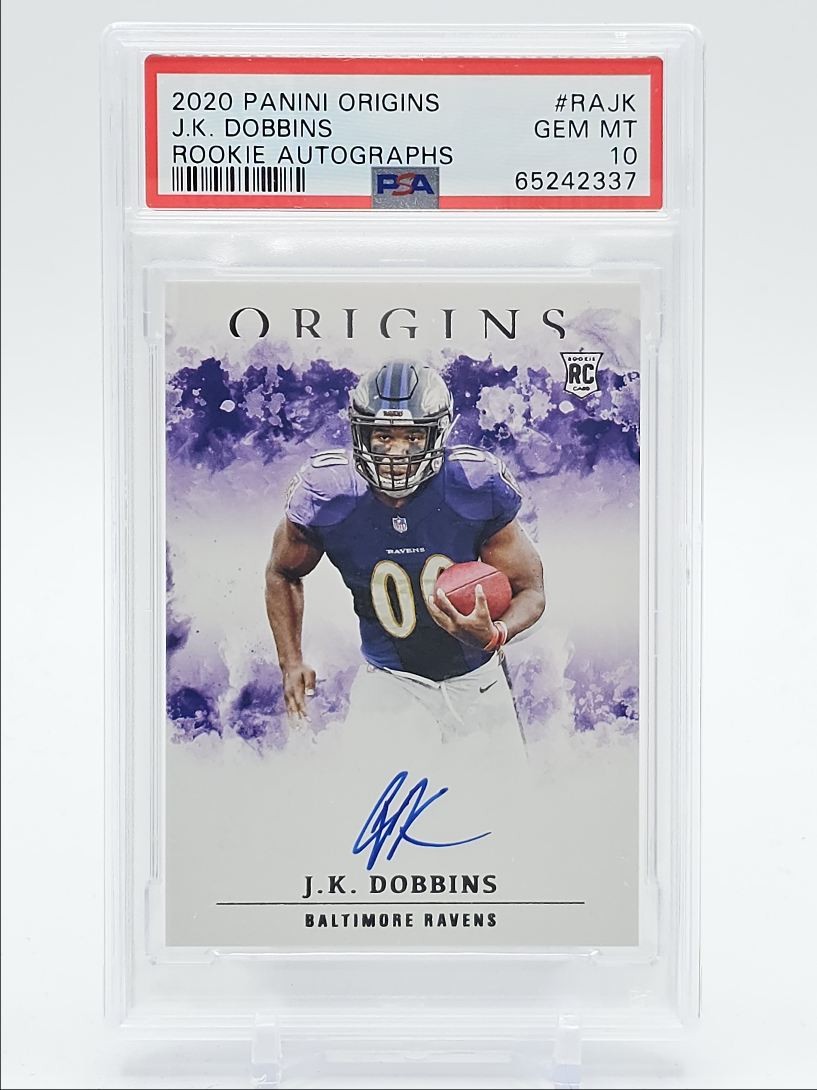 JK Dobbins Panini Origins Rookie Autographs #RAJK Base
