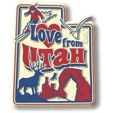 "Love from Utah" Vintage State Magnet by Classic Magnets