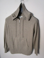 M&S Autograph S Pure Cashmere Zip Hoodie Relaxed Cardigan Cappuccino