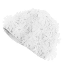 Ladies Three-dimensional Flower Swimming Cap Hair Ear Cover