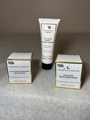 B.PURE Essentially Ageless Collagen Night Moisturizer and Gentle Cream Cleanser