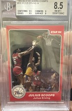 1983-84 Star Philadelphia 76ers 1982-83 NBA World Champions - Julius Erving #18