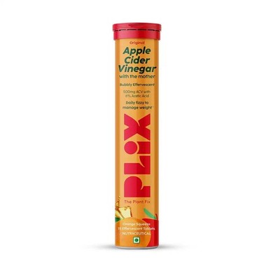 PLIX Weltweit erster Apfelessig 15 Brausetabletten, 100% vegan!!