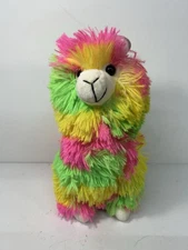 Neon Alpaca Llama Stuffed Plushie Bright 10.5"  BMi Merchandise