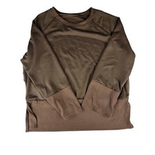 Brown Ribbed Crewneck Sweatshirt Long Sleeve Wide Leg Pants Set Women