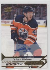 2020-21 Upper Deck Overtime Rookies Gold Auto Tyler Benson #60 Auto ms9