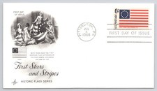 FDC Scott s #1350 6 Cent First Stars and Stripes Jul 1968 Pittsburgh PA