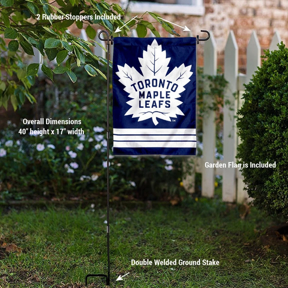 Toronto Maple Leafs Garden Flag and Yard Pole Stand Included - Image 2 of 3
