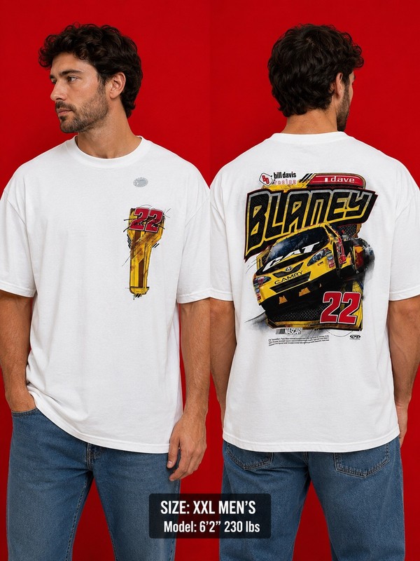 NEW Y2K 2007 NASCAR #22 DAVE BLANEY Shirt MENS XXL Bill Davis Racing Caterpillar