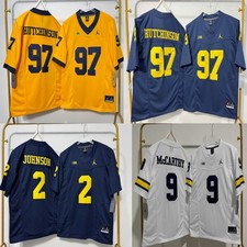 Men's Aidan Hutchinson 97 JJ McCarthy Michigan Wolverines All Stitched Jersey