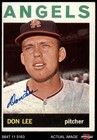 1964 Topps #493 Don Lee Angels AUTO Signed