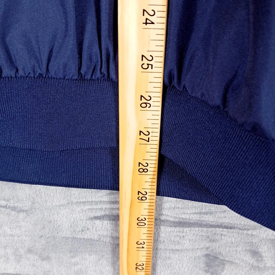 Chaqueta pulóver de golf Jos A Bank Leadbetter para hombre grande azul marino cuello en V cortavientos Foto 4 de 4