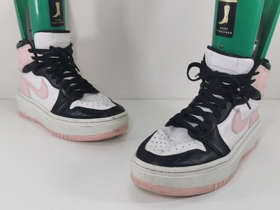 Nike Air Jordan 1 High Elevate Sneaker Hi-Tops Größe 6 UK Weiß Pink Schwarz EU 40