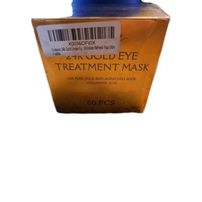 Fivewan 24k Gold Under Eye Patches - 60 Pcs Eye Mask Pure Gold Anti-Aging Collag