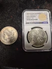 1890-S & NGC 1921 BU Morgan Silver Dollar Lot Original Bag Fragment