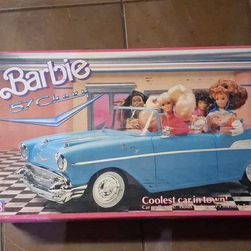 Barbie 57 Chevy Blue Vintage Car for 11.5 in Dolls Plastic Vehicle 1980s
