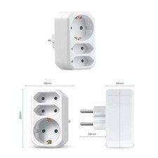 Dreifach-Steckdosen Adapter mit Kindersicherung – Robuste Schuko Dreierstecker