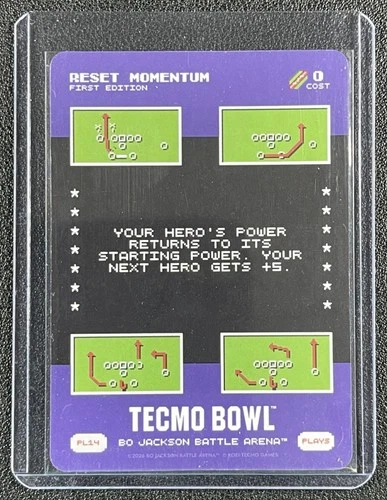 RESET MOMENTUM 2026 BO JACKSON BATTLE ARENA TECMO BOWL #PL14 FIRST EDITION PLAYS