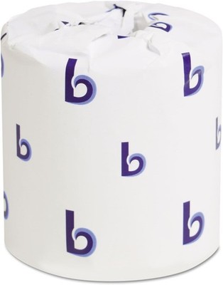 Toilet paper, double-ply, white, 4×3 size, 500 sheets per roll,96 rolls per case
