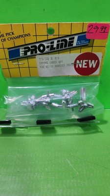 Vintage RC Part PROLINE #5318 CHROME KNOCK OFFS FOR RC10 MONSTER TRUCK NOS