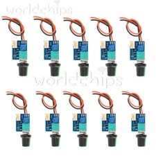 10pcs DC12V PWM Fan Governor Speed Control W/ Knob 4Wire Switch Fan Regulation