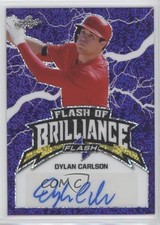 2020 Leaf Flash of Brilliance Purple /35 Dylan Carlson #FB-DC1 Auto v9t