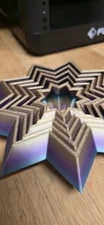 3d Printed Grey Fractal Star Fidget