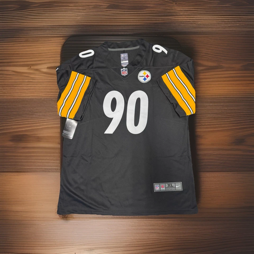 Camiseta deportiva Steelers #90 nueva con etiquetas TJ Watt Pittsburgh negra para hombre XL cosida. Foto 2 de 4