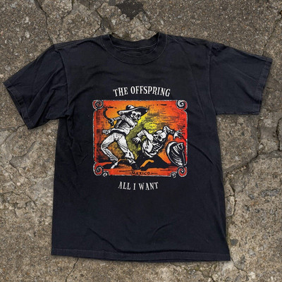 The Offspring All I Want Album Punk Rock Unisex Black T-shirt Size S-5XL