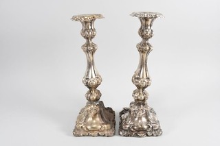 C65J13 Silber (geprüft) Paar Leuchter geschwert 19.Jh