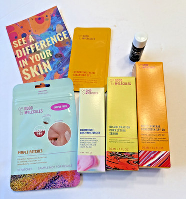 HOT ! GOOD MOLECULES Toner, Serum, Sunscreen, Moisturizer, Cleansing Eye gel,SET
