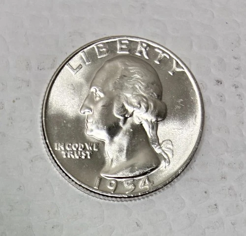1954-D Silver Washington Quarter, Brilliant Uncirculated