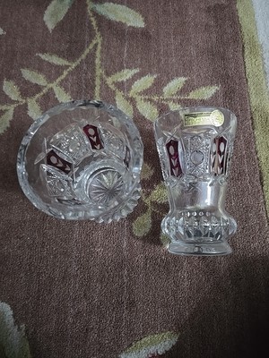VINTAGE BOHEMIA 24% LEAD CRYSTAL VASE Pairs 5.5 Inches Height | eBay