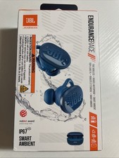 JBL Endurance Race Blue Wireless Bluetooth Earbuds Blue Waterproof Open Box