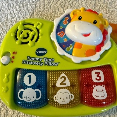 Baby VTech Learning Toy Green Yellow Tummy Time Discovery Pillow