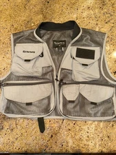 Simms Headwaters Mesh Vest Size Large Men's  Cargo Pocket Fly Fishing Vest