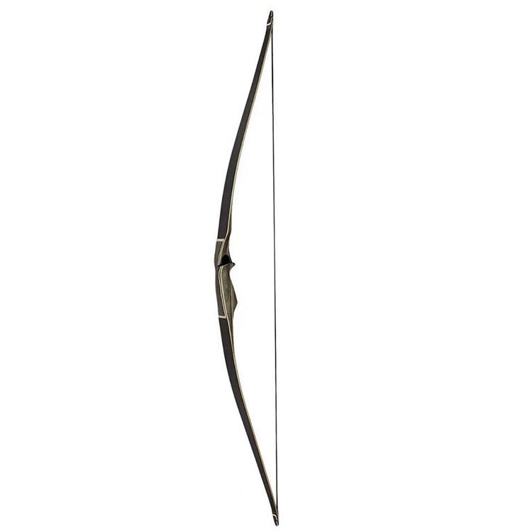 AF Traditional Longbow 62" 55lb One Piece Archery Bow Bamboo Glass Black Walnut