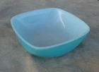 Vintage Turquoise Light Blue PYREX 410-12 oz Square Bowl