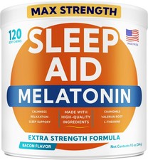 Melatonin Dog Sleep Aid 6mg - Calming Chews for Anxiety - 120ct USA Made