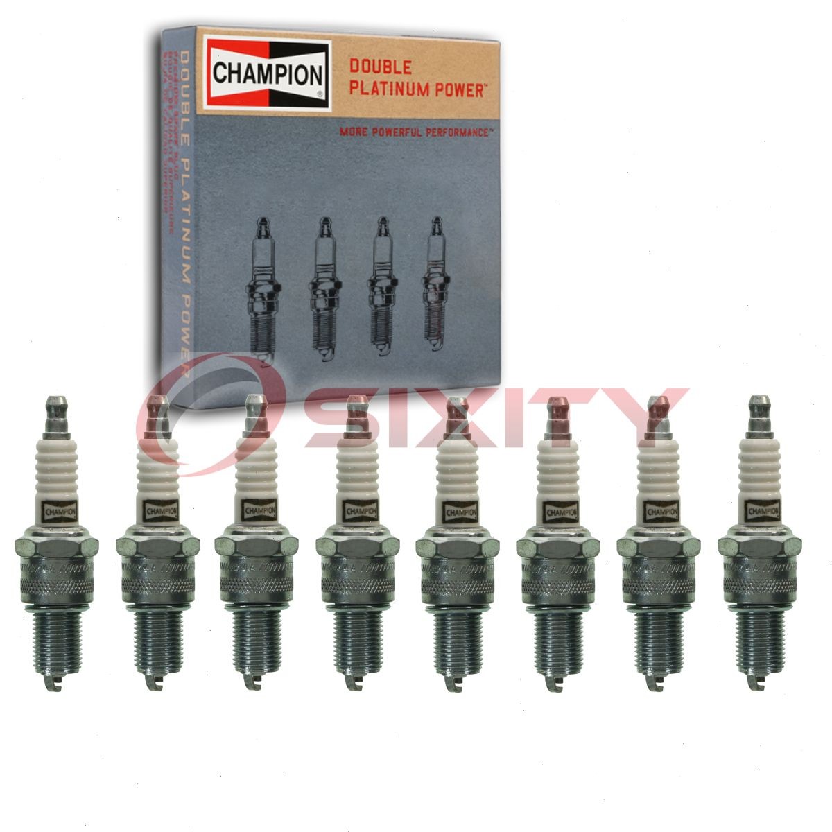 8 pc Champion Double Platinum Spark Plugs for 1967-1972 Fargo W200 Pickup ey