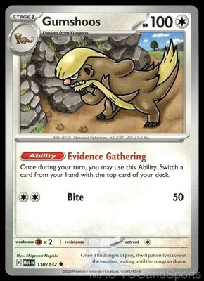 Gumshoos 110/132 Mega Evolution Pokemon TCG NM