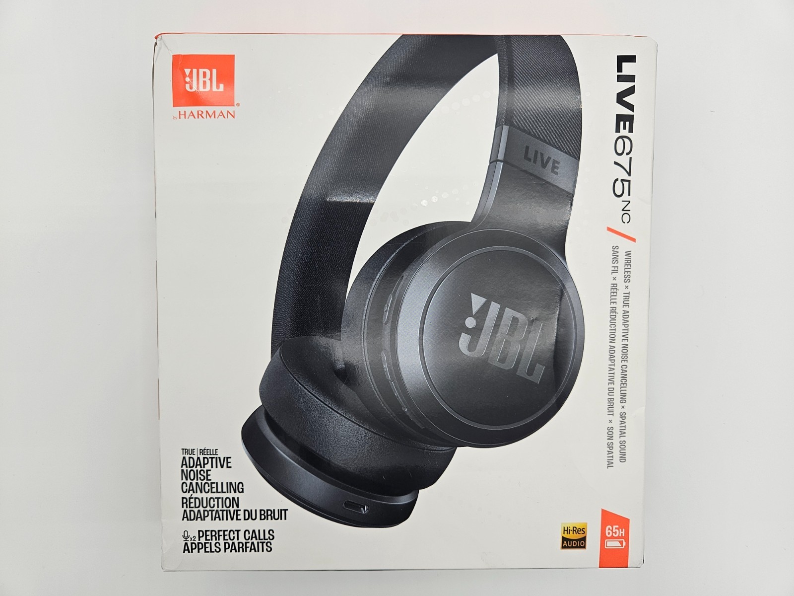 New JBL Live 675NC Wireless Noise Cancelling Headphones Black Bluetooth Hi-Res