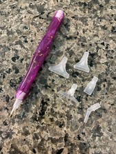 Diamond Art Painting - Round Tip Drill Pen w/ 5 Extra Drill Picker Tips - Purple