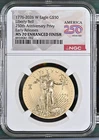 1776-2026 W $50 Gold Eagle NGC MS-70ER ENHANCED FINISH 250th Anniversary Privy