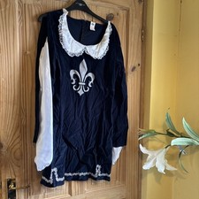 Men’s navy Knight Tunic Medieval Cosplay Costume Medium 