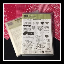 Stampin' Up SEALED WITH LOVE Stamp Set, LOVE NOTES Dies  DSP 371