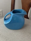 Fiestaware Homer Laughlin Peacock Blue Disc Large Pitcher, Retired Beautiful