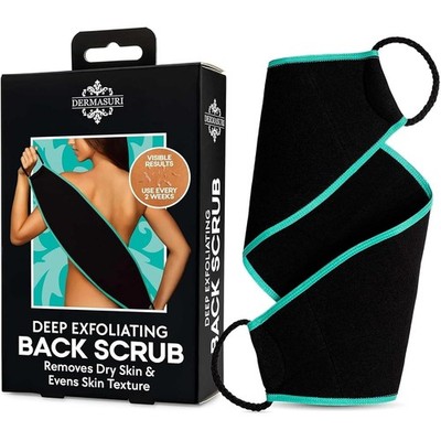 Dermasuri Tiefenpeeling-Rückenschrubber   Peeling-Badetuch   Duschschwamm Mit Zw